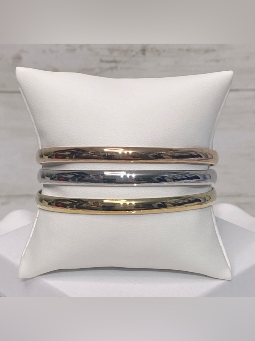 NEW Stainless Steel Bracelet Trio Gold, Rose Gold & Silver
